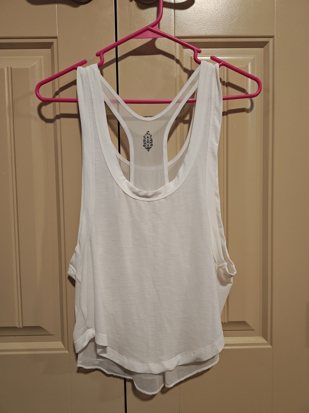 Racerback Layered Tank Top White Free People Movement Sz Small